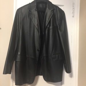 Croft & Barrow Men’s Black Leather Jacket Size XL